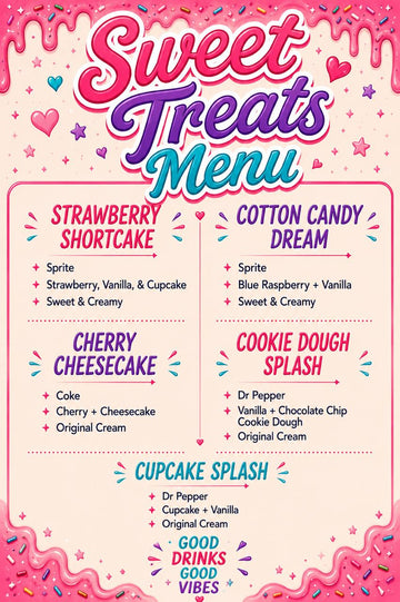 Sweet Treats Menu