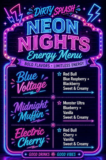 Neon Nights Energy Menu